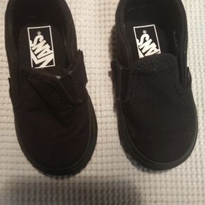 Vans Toddler Black Slip ons